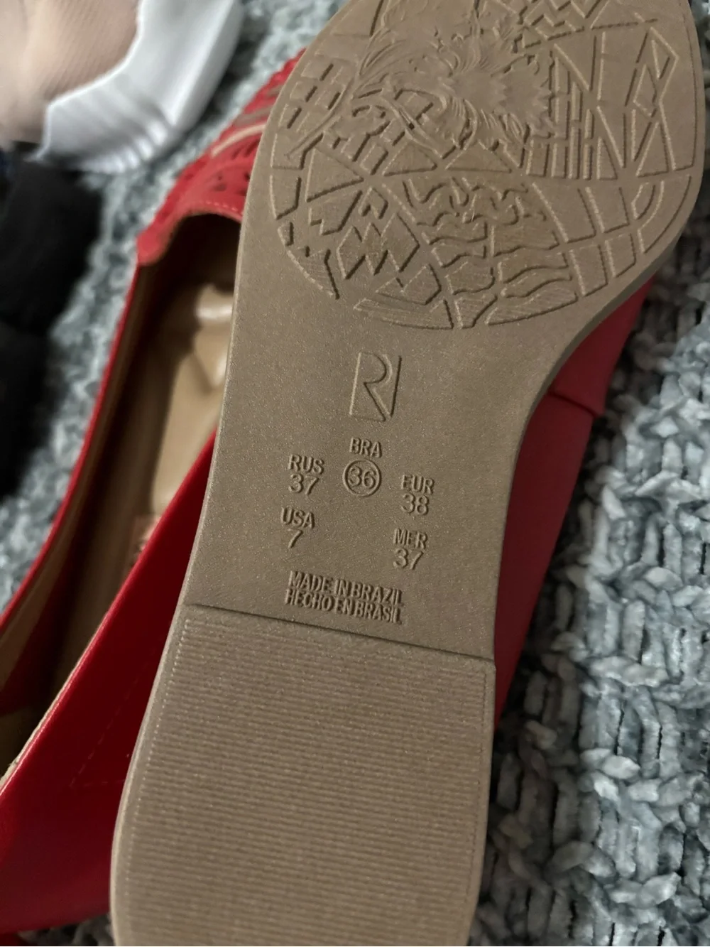 ME Makeover Essentials Red Perforated Slip-On Flats